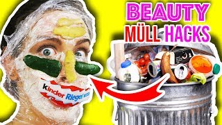 EXPERIMENT NUR AUS ABFALL BEAUTY PRODUKTE MACHEN 😵 HACKS MIT MÜLL für DIY GESICHTSMASKEN [upl. by Gustavo821]