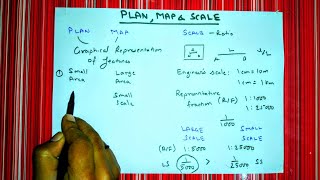 14 SURVEYING PLAN  MAP and SCALE [upl. by Ganley]