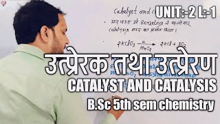 Catalyst and Catalysis in Hindi  Types of Catalyst  BSc 5th sem chemistry [upl. by Idnahs]