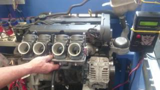 CBR900 Fireblade carbs on our Ford Zetec1800 Test Rig danST Engineering [upl. by Attevroc177]