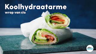 Koolhydraatarme wrap van sla  Leuk amp snel  Allerhande [upl. by Neiht857]