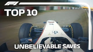 Top 10 Unbelievable Saves In F1 [upl. by Bibbie]