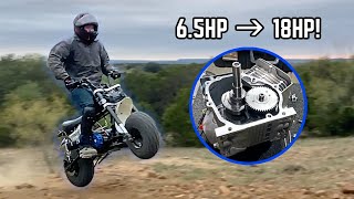 Ultimate Enduro Racing Mini Bike Build  TrailMaster Hurricane 200X  Tillotson 225cc Swap [upl. by Munmro]