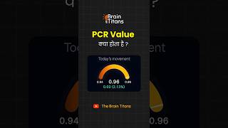 What is PCR value in option trading  Put Call Ratio shortvideo [upl. by Nared]