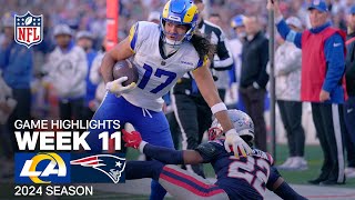 Los Angeles Rams vs New England Patriots Game Highlights  NFL 2024 Season Week 11 [upl. by Nollat]