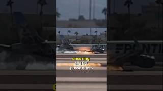 Frontier Airlines Flight Catches Fire Upon Landing in Las Vegas flight fire lasvegas airport [upl. by Shotton]