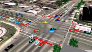 Simulation of Intersection Level of Service D [upl. by Jerrylee289]