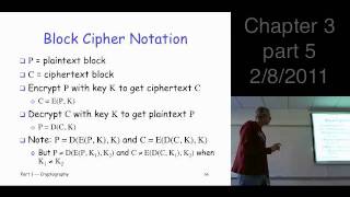 Chapter 3 part 5 Symmetric Key Crypto  block ciphers DES triple DES [upl. by Gayel773]