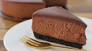 NoBake Chocolate Cheesecake Recipe Without Gelatin [upl. by Eilsehc]