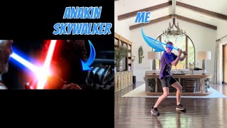 Anakin Skywalker amp Obi Wan Kenobi vs Count Dooku Reenactment [upl. by Arah355]