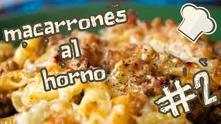 Macarrones gratinados al horno  Recetas de cocina fáciles [upl. by Mundy753]