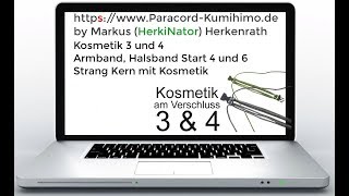 Kosmetik 3 und 4  4 und 6 Stränge Kern mit Kosmetik  by ParacordKumihimode Deutsch [upl. by Johnsson141]