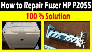 How to Replace amp Install Lower Pressure Roller Hp P2055dn  Hp LaserJet P2055dn Printer Full Service [upl. by Nyrek]