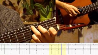 TABLATURE  Ha vous diraisje Maman MOZART Guitar tab cover [upl. by Milt]