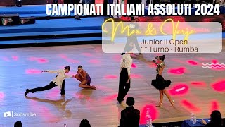 Campionati Italiani Assoluti FIDS 2024  Junior II Open  Primo Turno  Rumba [upl. by Gnirps249]