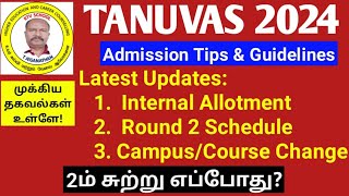 TANUVAS 2024  Round 2 Counseling Latest Updates ktvschool tanuvas [upl. by Yerkovich343]