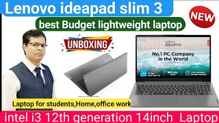 Lenovo ideapad slim 3 unboxing  best budget laptop for Students Home Office work  lightweight Lap [upl. by Virgel60]