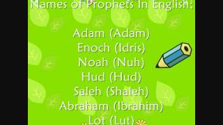 The Names of 25 Prophets Mentioned in the Quran Rahmah Muslim Homeschool [upl. by Gretel]