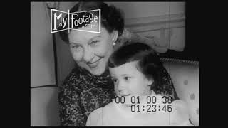 1956 Washington DC White House Mamie Eisenhower Has a Visit with Kids [upl. by Pussej]