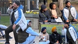 Sitting on top of strangers and sitting with strangers prank joker pranks latest 2023 [upl. by Kabob]