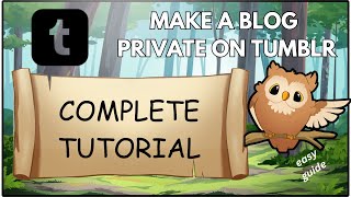 How To Make A Blog Private On Tumblr  Guide Glimpse [upl. by Isabel]