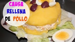 Causa rellena de pollo  receta Peruana  Cocinando con Ros Emely [upl. by Akinohs]