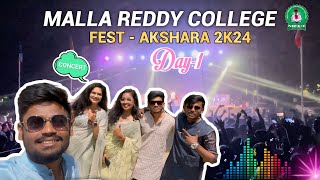 AKSHARA 2K24 DAY1😍🪩🕺 MRECA MAIN CAMPUS COLLEGE VLOGcollege mallareddyvlogteluguvlogs [upl. by Campman]