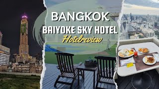 Baiyoke Sky Hotel Bangkok SpaceZone Zimmer Hotelreview 🏨 Frühstück auf dem Balkon in der 81Etage☕ [upl. by Sokul]