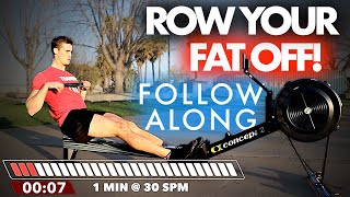 Just ROW IT 10Minute FollowAlong HIIT Row FAT LOSS [upl. by Neih16]