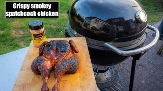 Spatchcock chicken on Weber Summit Kamado BBQ [upl. by Irdua49]