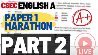 CSEC English A Paper 1 Marathon 2023 PART 2 [upl. by Notreve432]