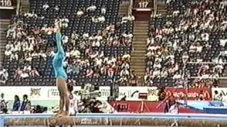 9th Team PRK Li Chun Mi BB  1991 World Gymnastics Championships 9087 [upl. by Iana271]