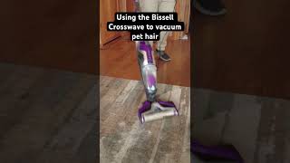 Using the Bissell Crosswave Pet Pro to vacuum pet hair [upl. by Eileen]