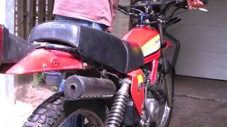 Honda XL125S 1980 Cold start and sound check [upl. by Gnous761]