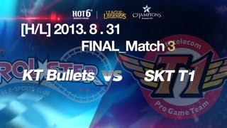 HL LOL Champs Summer 2013KT Bullets vs SKT T1Match 3 [upl. by Htevi]