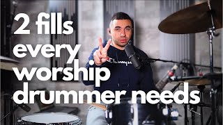 2 Essential Drum Fills for Worship Drumming [upl. by Iznik]