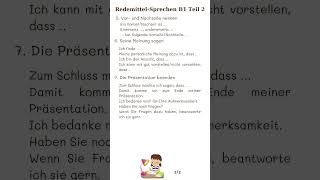 Sprechen Redemittel Sprechen B1 Teil 2 2 [upl. by Ayak322]