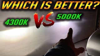 4300k vs 5000k HID KIT BULB COMPARISON [upl. by Bracci]