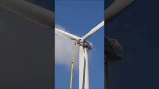 Man lift  cherry picker meets wind turbine how to reach the hub foryou new industrial machine [upl. by Jammal]