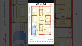 25 x 36 house plan shorts ankitmalik [upl. by Polito]