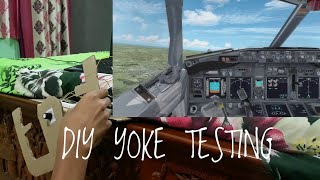 Testing out DIY 737Yoke for Flight Simming [upl. by Linnie]