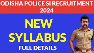 ODISHA POLICE SI NEW SYLLABUS [upl. by Lekcar454]