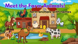 we are happy farm animals  animal stories  learn animal names  pet animals for kids  cartoons [upl. by Kacerek]