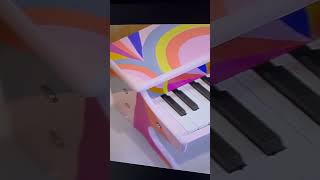 Piano de calda infantil rosa de madeira 30 teclas com banqueta criança feliz merece presente alegria [upl. by Fagaly]