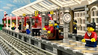 Fertiger Bahnhof  Bau einer Lego Stadt Teil 191 [upl. by Akahc728]