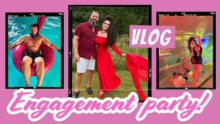 OUR CRAZY ENGAGEMENT PARTY VLOG 💍 🕊️ Hosting Prep  The Big Pool Party 🎈Bringing Dubai to Denmark🤍 [upl. by Nowtna]