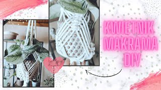 Prosty kwietnik DIY ☺️ makrama☺️ tutorial 😊 [upl. by Aicena]