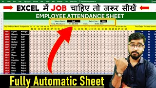 Automated 🔥 Attendance Sheet  Attendance Sheet in Excel  MS Excel [upl. by Wendye]