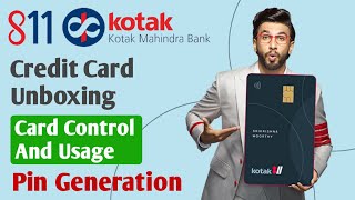 kotak 811 credit card pin generation  how to activate kotak 811 credit card  credit card pin [upl. by Goff]