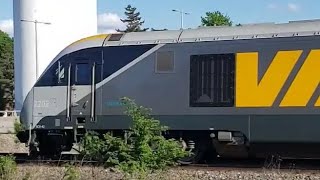 TRAINS SHORTS Via Rail Siemens Trainset at St Annes on Cool Trains in Montreal YouTube Channel [upl. by Annahsirhc]